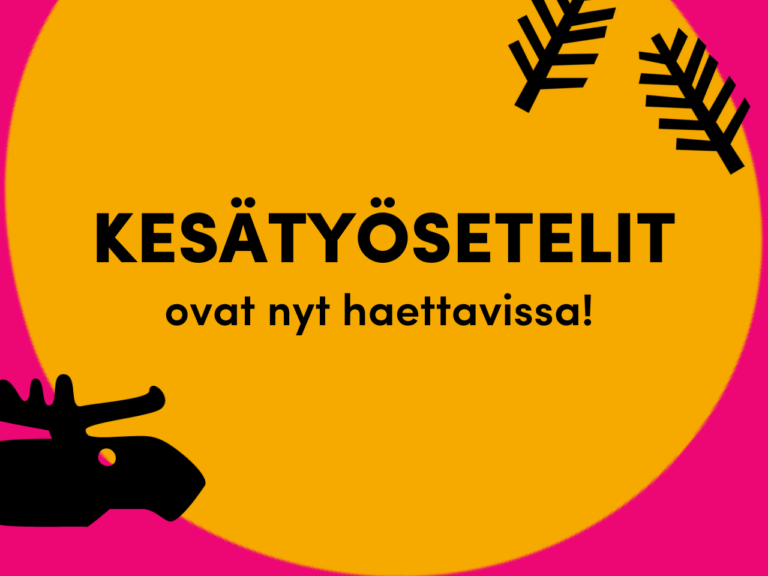 Kesätyösetelit ovat nyt haettavissa