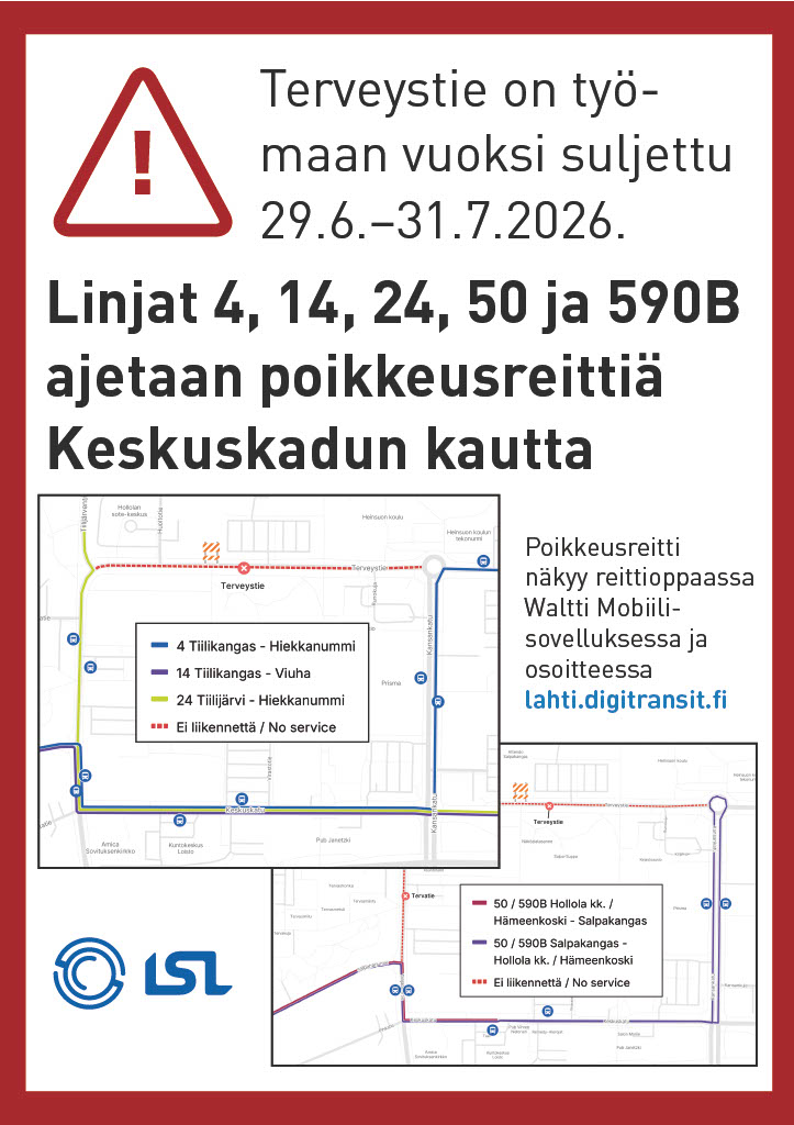 Terveystien sulku 29.6-31.7.2026